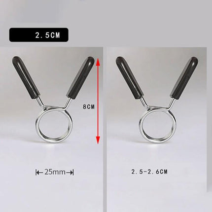 2/4x Clips Dumbbell Gym Weight Bar Collar Spring Standard Barbell Lock Clamp - Aimall