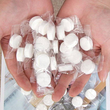 200PCS Travel Compressed Towels Tablet Wash Cloths Camping Hand Towel 0.8CM AU - Aimall