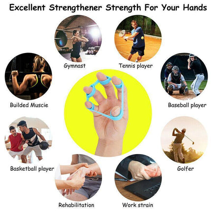 3Pcs Finger Stretcher Hand Resistance Band Grip Strength Exercise Fitness Wrist - Aimall