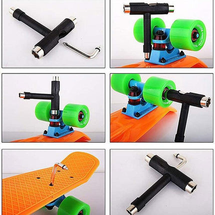 Roller Spanner Tool Skate T-Type Wrench Longboard Skateboard Screwdriver Mini AU - Aimall