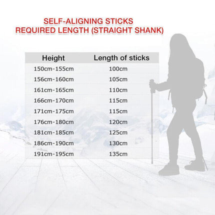 Folding Walking Stick Telescopic Adjustable Antishock Hiking Grip Pole Trekking - Aimall