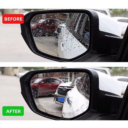 2PCS Fog Anti-glare Car Rearview Mirror Trim Film Cover Rainproof Accessories AU - Aimall