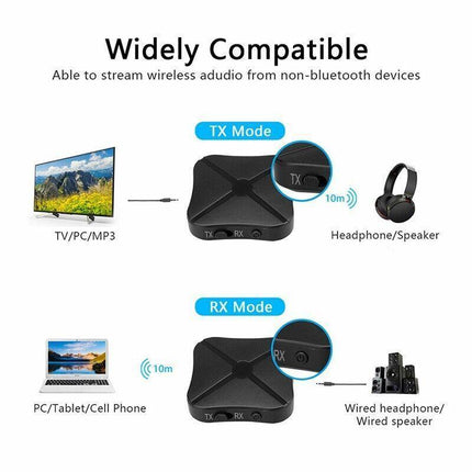 2in1 Wireless Bluetooth Audio Transmitter & Receiver HIFI Car Adapter RCA AUX-in - Aimall