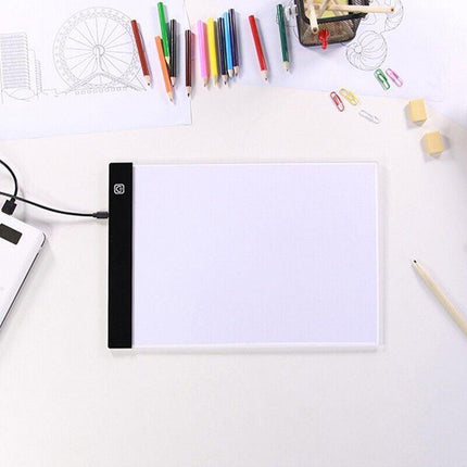 A4 LED Light Box Tracing Drawing Board Art Design Pad Copy Lightbox Day & Light - Aimall