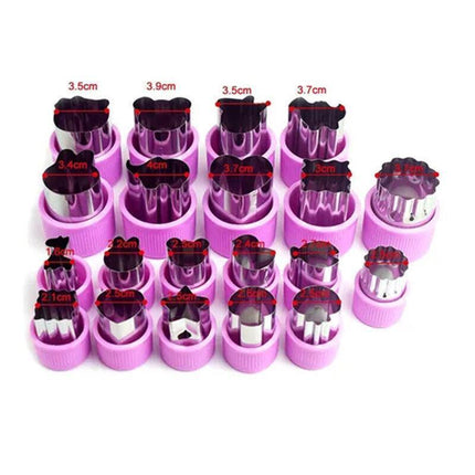 12xStainless Steel Fruit Vegetable Mini Cookie Shape Cutter Set Kid Food Mold OD - Aimall