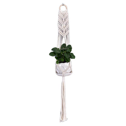 Macrame Plant Flower Pot Holder Hanger Hanging Planter Basket Hemp Rope Braided - Aimall