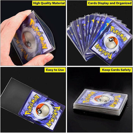 Ultra Soft Trading Card Sleeves Clear Penny Protector 100PCS for Pokemon NBA YuGiOh - Aimall