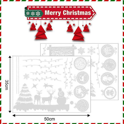 Christmas Window Glass Sticker Decal Mural Home Decoration Wall Stickers Wall AU - Aimall