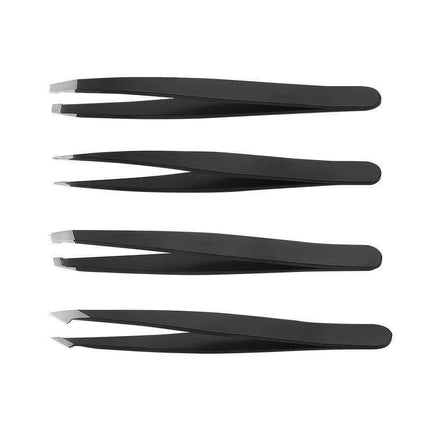 Professional Eyebrow Tweezers Set Plucker Puller Slanted Pointed Tip Manicure AU - Aimall