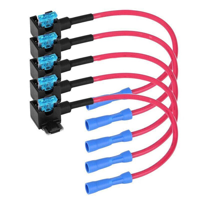 5PCS Add A Circuit Fuse Tap Car Micro Blade Fuse Box Holder 12V Low Profile AU - Aimall