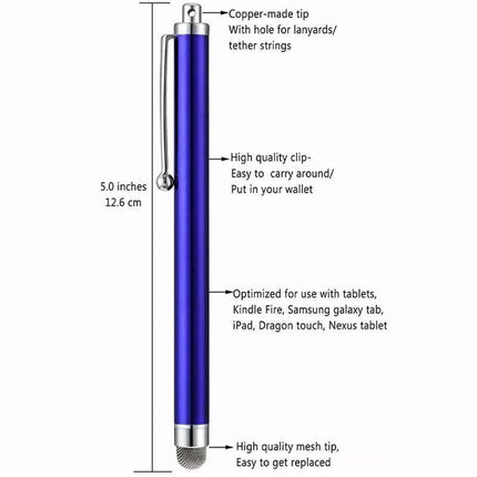 10xCapacitive Touch Screen Stylus Pen 9mm for iPhone iPad iPod Tablet Samsung AU - Aimall
