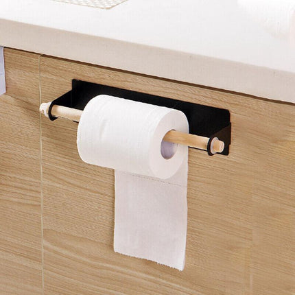 Under Cabinet Kitchen Roll Holder Paper Toilet Towel Storage Rack Self Adhesive - Aimall