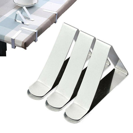 12PCS Stainless Steel Tablecloth Clips Desk Table Cloth Cover Clamp Holder Party - Aimall