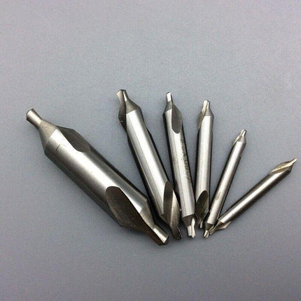6PCS Combined Center Drill Countersink Bit Lathe Mill Tackle Kit High Speed AU - Aimall