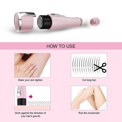 Women’s Facial Electric Shaver Hair Remover Trimmer Body Face Leg Bikini Armpit - Aimall