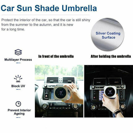 Foldable Car Windshield Sunshade Front Window Cover Visor Sun Shade Umbrella - L - Aimall