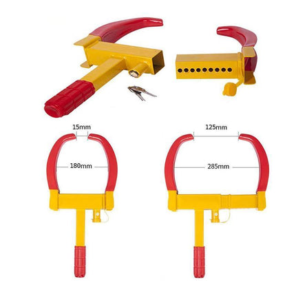 Heavy Duty Wheel Clamp Lock Vehicle Caravan Car Security Anti-theft w/ 2keys - Aimall
