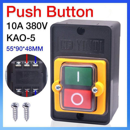 Motor Drill Switch Push Button for 10A 380V KAO-5 ON/OFF Water Proof Machine AU - Aimall