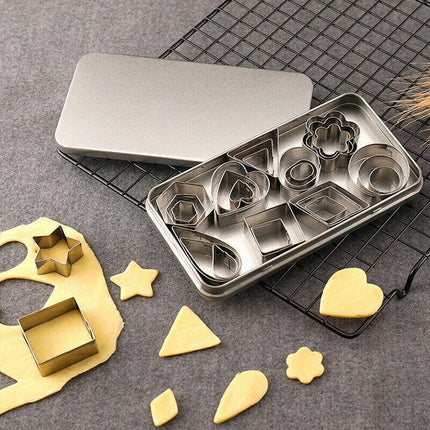 30X Polymer Clay Cutter Stainless Steel Geometry Pottery Tool Cutting Mould DIY - Aimall