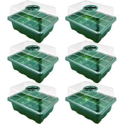 3/5/10 Set 12 Hole Plant Seed Grow Box Propagation Nursery Seedling Starter Tray - Aimall