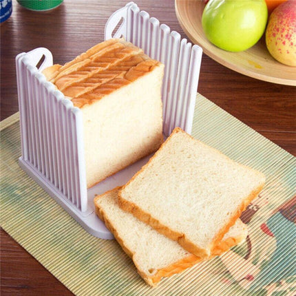 Kitchen Maker Slicing Cutting Tool Bread Toast Slicer Guide Cutter Mold Sandwich - Aimall