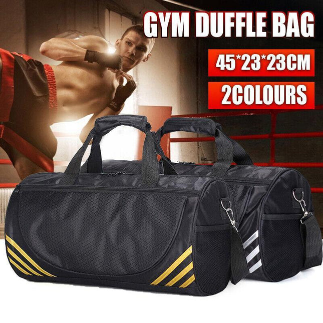 Gym Duffle Bag Waterproof Taekwondo Travel Duffel Bag Outdoor Large Size Black - Aimall