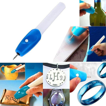 Electric Micro Engraver Pen Tip Engraving Cordless For Metal Jewelry Wood Glass - Aimall