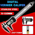 Electronic Digital Vernier Caliper 150mm 6'' Inch Micrometer Gauge Carbon Fiber - Aimall