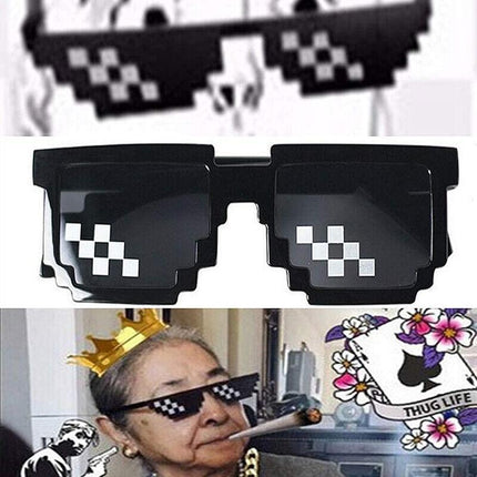 Thug Life Sunglasses Deal With It 8/6 Bit Pixel Glasses Cool Fashion Goggles - Aimall