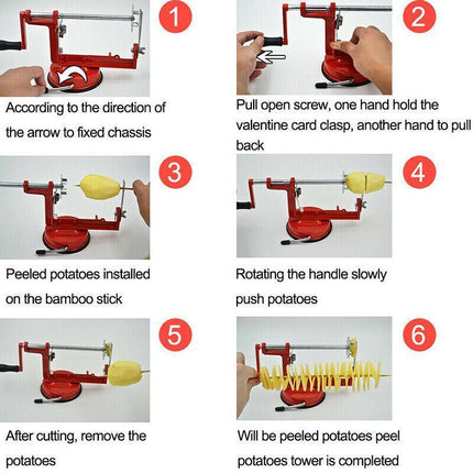 Manual Operation Potato Twister Tornado Slicer Automatic Cutter Machine Spiral - Aimall