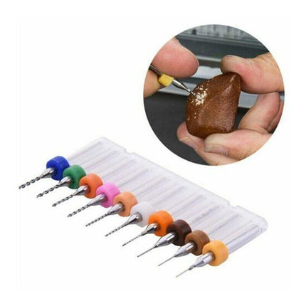 10X 0.1-1.0MM/0.3-1.2MM Carbide Micro Mini Drill Bit Tungsten Steel Rotary Tool - Aimall