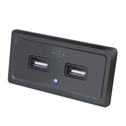 3.1A Dual USB Port Fast Charger Socket Power Outlet Panel 12V Motorcycle Car RV - Aimall