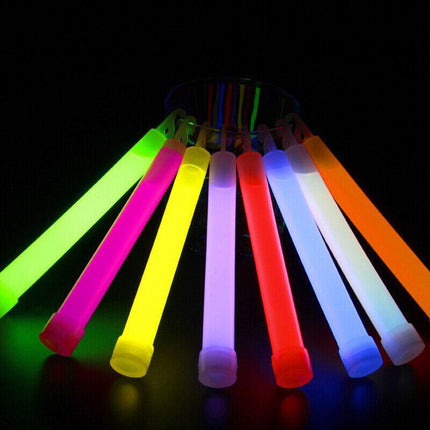 50 x 6 INCH MIXED GLOW STICKS W/LANYARD BULK PARTY RAVE LIGHT DISCO GLOW IN DARK - Aimall