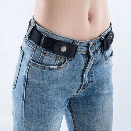 Buckle-free Elastic Invisible Comfortable Womens No Bulge Hassle Belt for Jeans - Aimall