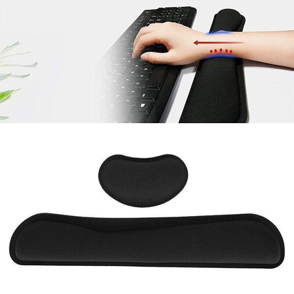 Keyboard Wrist Rest Pad and Mouse Gel Wrist Rest Support Cushion w/ Memory Foam - Aimall