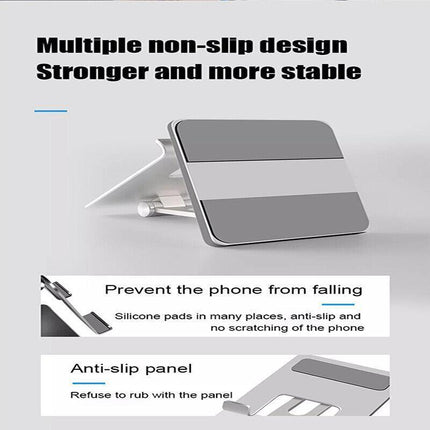 Aluminum Alloy Tablet Phone Holder Desk Stand Bracket Foldable For iPad Pro 12.9 - Aimall