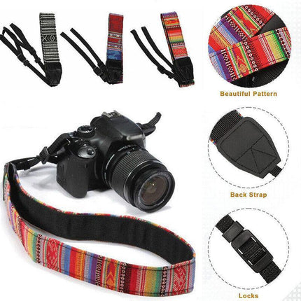Camera Strap Compatible With Sony Nikon Olympus DSLR Canon Vintage Shoulder Neck - Aimall