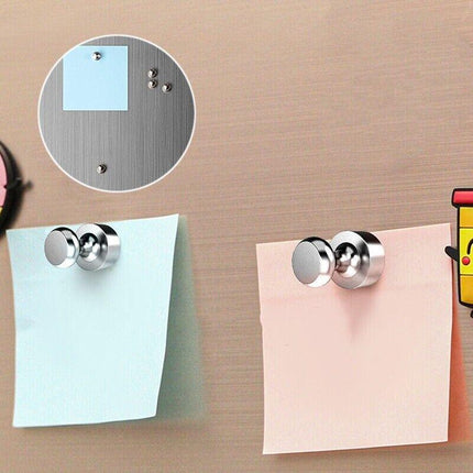 6/12/24PCS Strong Fridge Magnets Neodymium Magnetic Crafts Whiteboard Push Pins - Aimall