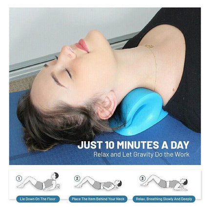 Cervical Traction Pillow, Neck Stretcher Device - Neck Pain,Headaches,TMJ Relief - Aimall