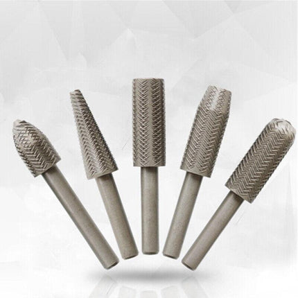 5PCS Metal Cutter Drill Bits Rotary Bits Rasp For Steel Grinding Carving AUStock - Aimall