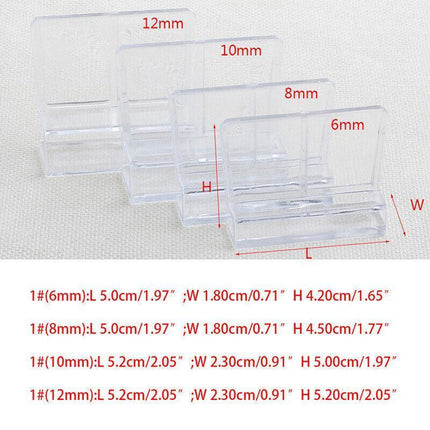 4PCS Plastic Clips Glass Cover Support Holder Aquarium Fish Tank 6/8/10/12mm New - Aimall