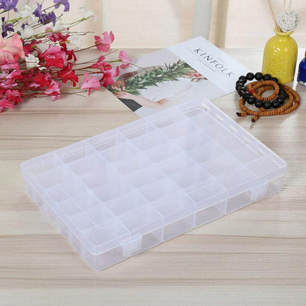 Plastic Compartment Storage Box Container Jewellery Bead Craft Organiser Case AU - Aimall