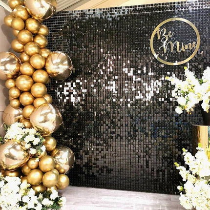 Rectangle Tinsel Curtain Shimmer Wall Backdrop 2m Length Party Decoration Sequin - Aimall