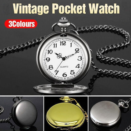 Antique Retro Mechanical Skeleton Steampunk Mens Pocket Watch Open Case Chain AU - Aimall