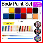 12 Colours Face Body Paint Oil Painting Art Make Up Set Halloween Party Fancy AU - Aimall