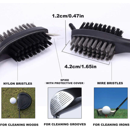 Golf Cleaning Brush Retractable Stock Color Groove Cleaner With Reel Club Ball - Aimall