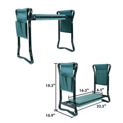 3-IN-1 Garden Kneeler Kneeling Padded Pads Seat Stool w/ Gardening Work Tool Bag - Aimall