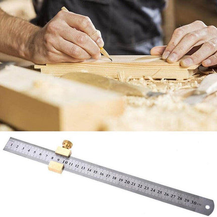 1/2 x 10cm 15cm 20cm Double Sided Stainless Steel Metal Ruler Rule Precision AU - Aimall