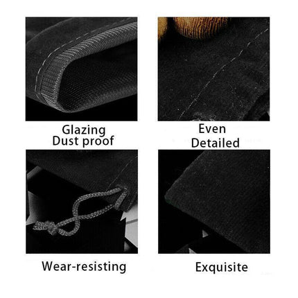 Black Velvet Pouch Drawstring Bags Wedding Favours Gift Party Jewellery Packing - Aimall