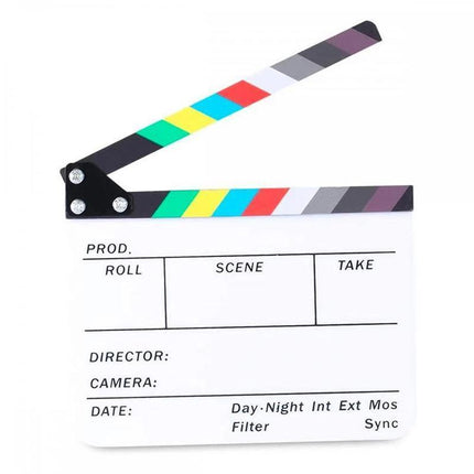 Acrylic Clapboard Dry Erase Director Film Movie Action Clapper Clap Board Slate - Aimall